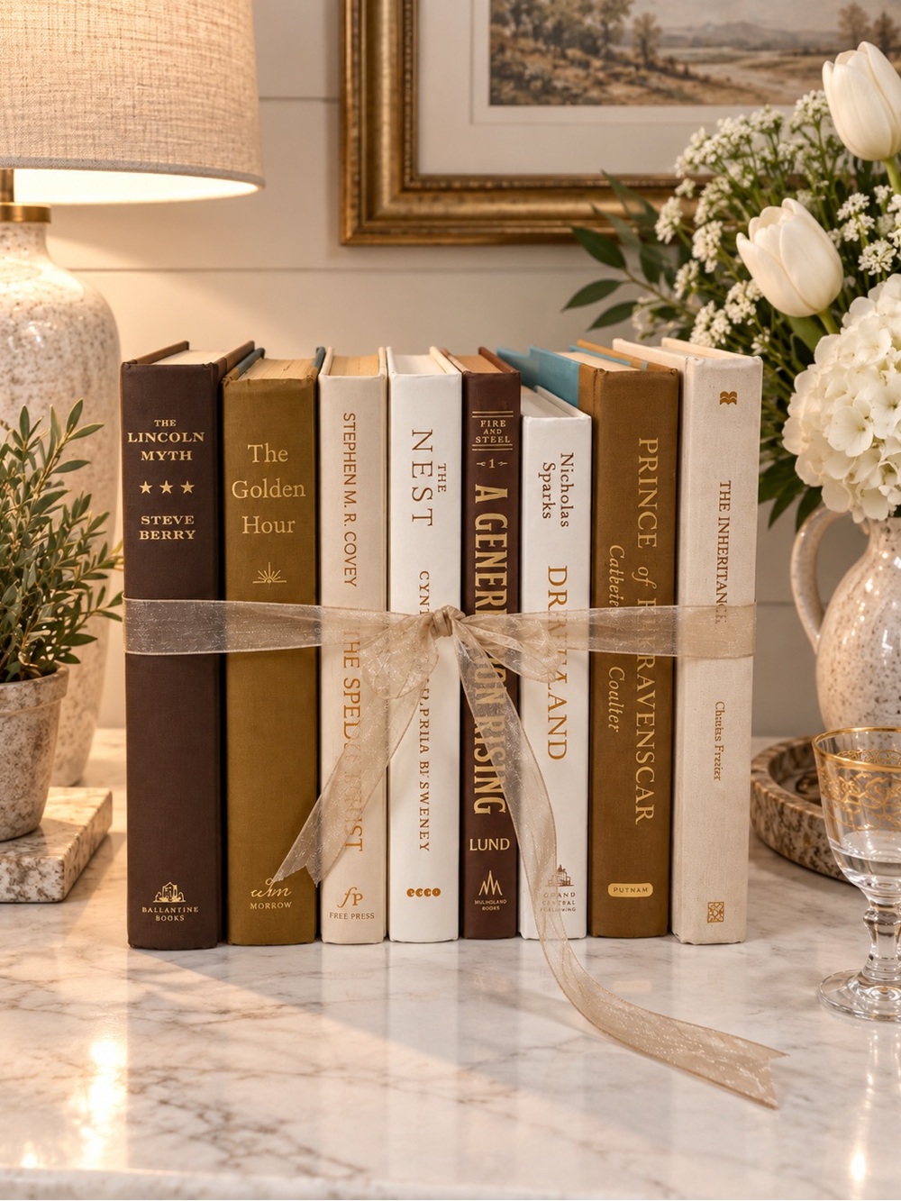 Decorative Neutral Book Bundle - Home Accents